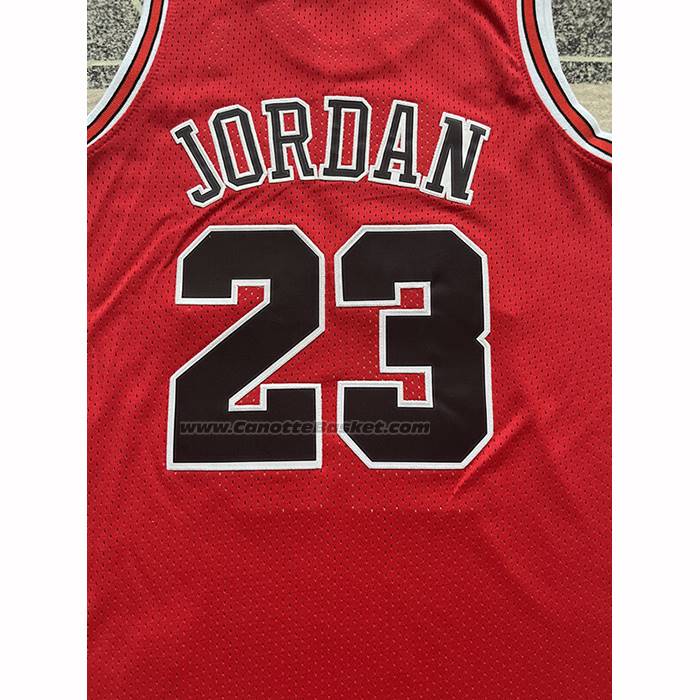 Maglia Chicago Bulls Michael Jordan No 23 Mitchell & Ness 1997-98 Rosso Firmada